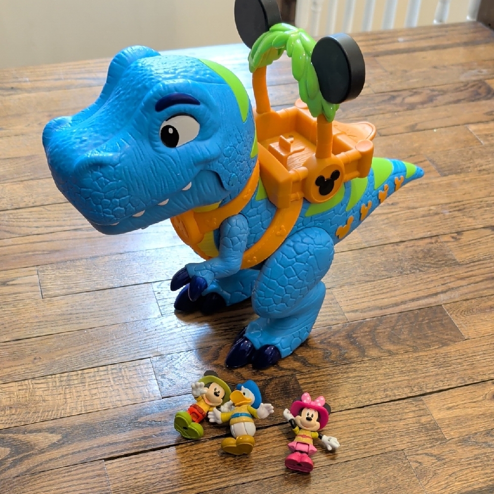 Disney Blue Dinosaur Playset with Mickey and Minnie